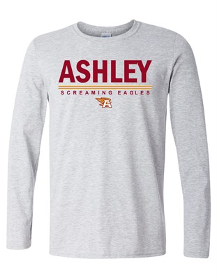Ashley High School Sport Grey Long Sleeve T-Shirt - Orders due Friday, September 15, 2023